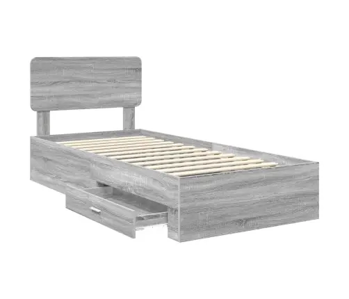 Lovos Rėmas Pilkas Sonoma 75 X 190 Cm Apdirbta Mediena