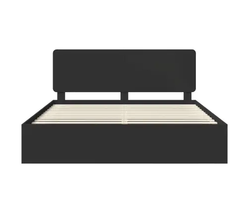 Lovos Rėmas Juoda 200 X 200 Cm Kietos Pušies Mediena