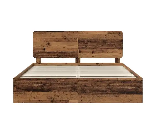 Gultas Rāmis Vecs Koks 200 X 200 Cm Ciets Priedes Koks Vidaxl