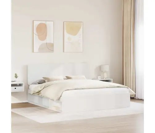 Lovos Rėmas Balta 180 X 200 Cm Kietos Pušies Mediena