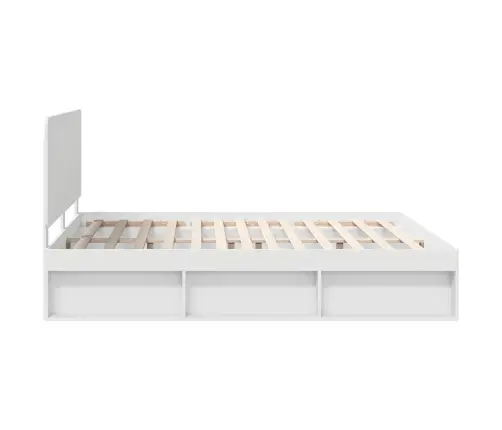 Lovos Rėmas Balta 180 X 200 Cm Kietos Pušies Mediena