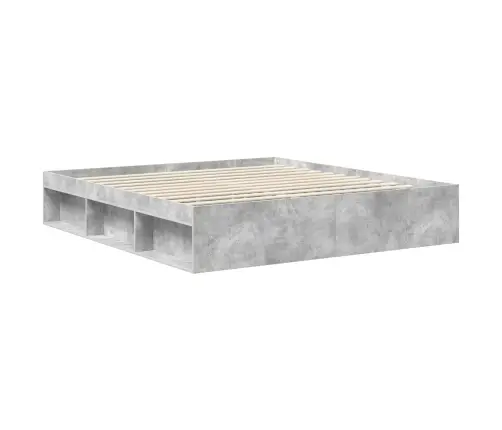 Gultas Rāmis Betons 180 X 200 Cm Ciets Priedes Koks Vidaxl