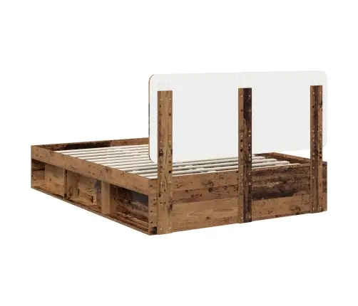 Gultas Rāmis Vecs Koks 160 X 200 Cm Ciets Priedes Koks Vidaxl