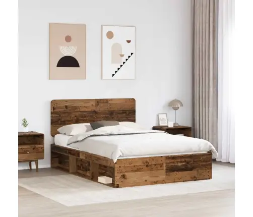 Lovos Rėmas Senas Medis 150 X 200 Cm Kietos Pušies Mediena