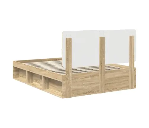 Gultas Rāmis Sonoma 140 X 200 Cm Ciets Priedes Koks Vidaxl