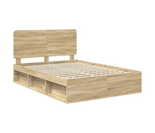 Gultas Rāmis Sonoma 140 X 190 Cm Ciets Priedes Koks Vidaxl