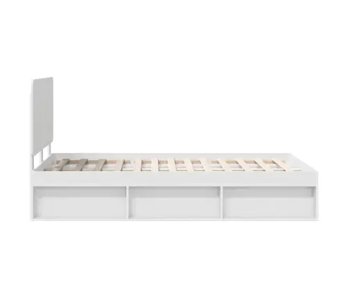 Lovos Rėmas Balta 135 X 190 Cm Kietos Pušies Mediena