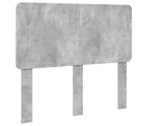 Gultas Rāmis Betona Pelēks 135 X 190 Cm Ciets Priedes Koks Vidaxl