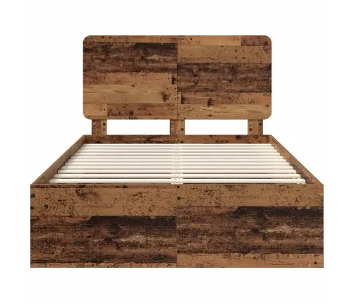 Gultas Rāmis Vecs Koks 135 X 190 Cm Ciets Priedes Koks Vidaxl