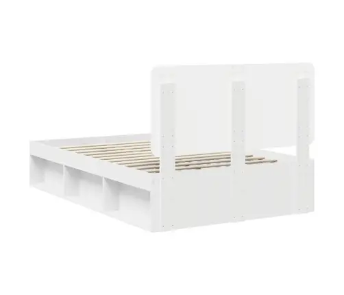 Gultas Rāmis Balts 120 X 200 Cm Ciets Priedes Koks Vidaxl