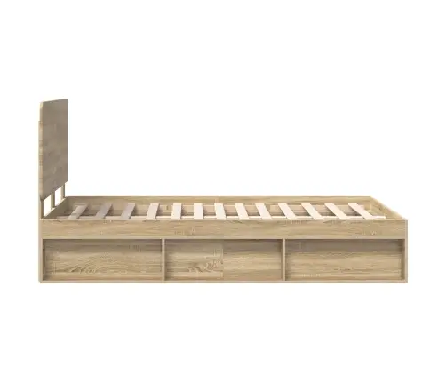 Gultas Rāmis Sonoma 120 X 190 Cm Ciets Priedes Koks Vidaxl