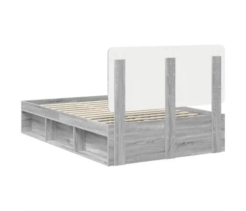 Lovos Rėmas Pilkas Sonoma 120 X 190 Cm Kietos Pušies Mediena