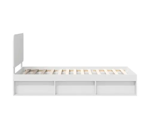 Lovos Rėmas Balta 90 X 200 Cm Kietos Pušies Mediena