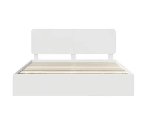 Gultas Rāmis Ar Atvilktni Balts 200 X 200 Cm Inženieru Koks Vidaxl