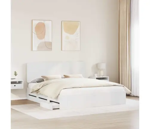 Voodi Raam Sahtliga Peaga Valge 180 X 200 Cm Inseneripuit