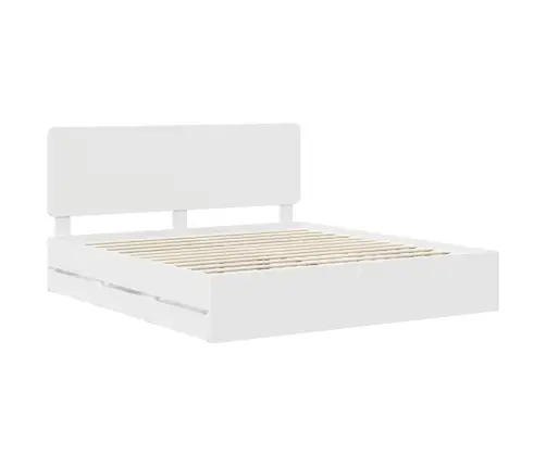 Voodi Raam Sahtliga Peaga Valge 180 X 200 Cm Inseneripuit