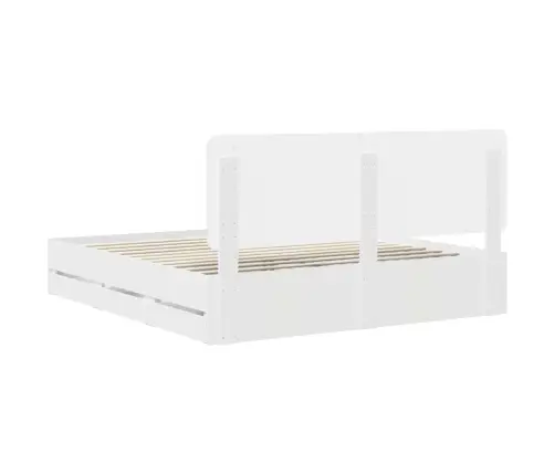 Voodi Raam Sahtliga Peaga Valge 180 X 200 Cm Inseneripuit