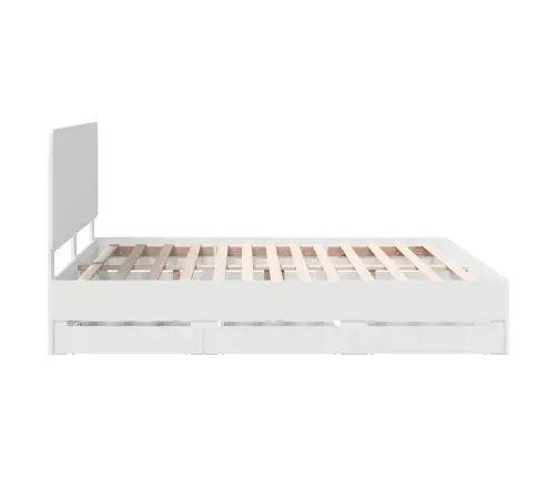 Voodi Raam Sahtliga Peaga Valge 180 X 200 Cm Inseneripuit