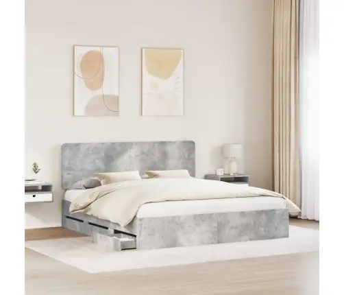 Lovos Rėmas Betono Pilka 180 X 200 Cm Inžinerinė Mediena