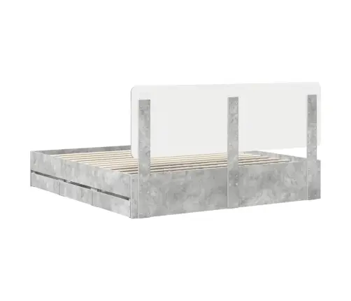 Lovos Rėmas Betono Pilka 180 X 200 Cm Inžinerinė Mediena