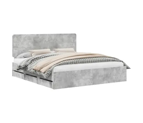 Lovos Rėmas Betono Pilka 180 X 200 Cm Inžinerinė Mediena