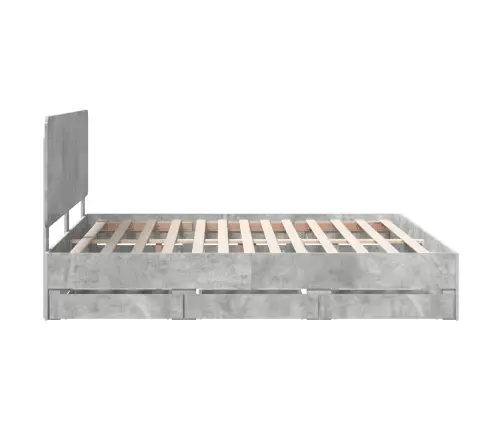 Lovos Rėmas Betono Pilka 180 X 200 Cm Inžinerinė Mediena
