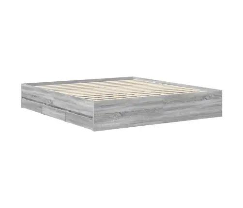 Lovos Rėmas Pilkas Sonoma 180 X 200 Cm Inžinerinė Mediena