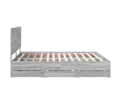 Lovos Rėmas Pilkas Sonoma 180 X 200 Cm Inžinerinė Mediena