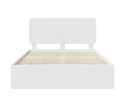 Gultas Rāmis Ar Atvilktni Balts 160 X 200 Cm Inženieru Koks Vidaxl