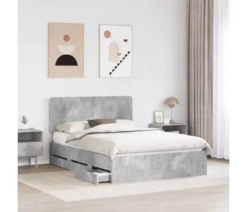 Voodi Raam Sahtliga Peaga Betoonhall 160 X 200 Cm Inseneripuit