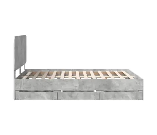 Voodi Raam Sahtliga Peaga Betoonhall 160 X 200 Cm Inseneripuit