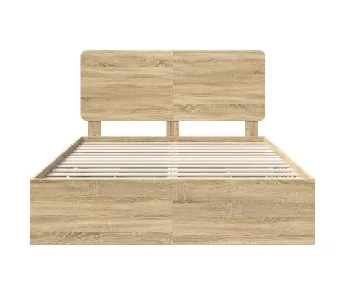 Voodi Raam Sahtliga Peaga Sonoma Tamm 150 X 200 Cm Inseneripuit