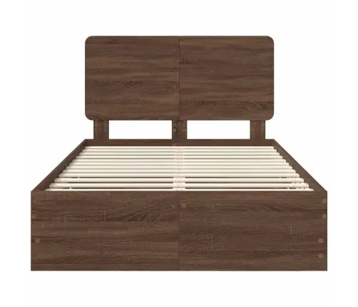 Voodi Raam Sahtliga Peaga Pruun Tamme 135 X 190 Cm Inseneripuit