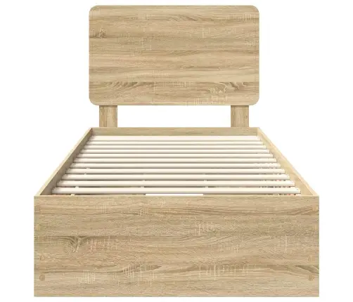 Gultas Rāmis Sonoma Ozols 100 X 200 Cm Inženieru Koks Vidaxl