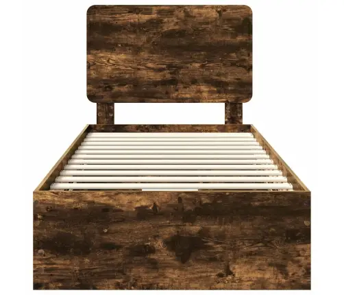 Voodi Raam Sahtliga Suitsetatud Tamm 100 X 200 Cm Inseneripuit