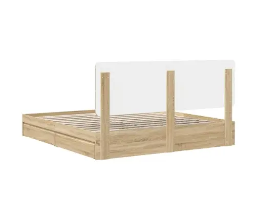 Glabāšanas Gulta Sonoma Ozols 180 X 200 Cm Inženierijas Koks Vidaxl