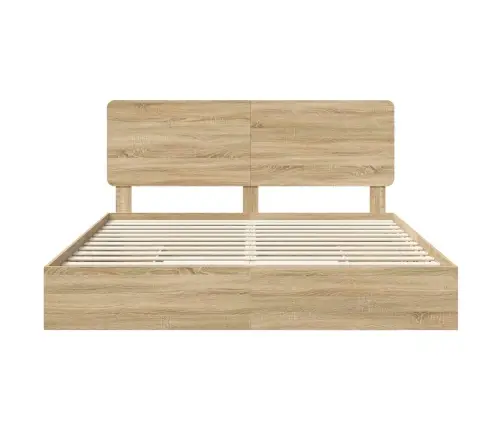 Glabāšanas Gulta Sonoma Ozols 180 X 200 Cm Inženierijas Koks Vidaxl