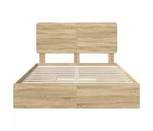 Glabāšanas Gulta Sonoma Ozols 160 X 200 Cm Inženierijas Koks Vidaxl