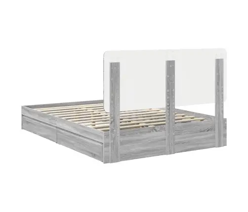 Laos Voodi Peaga Sahtliga Hall Sonoma 160 X 200 Cm Tehispuit