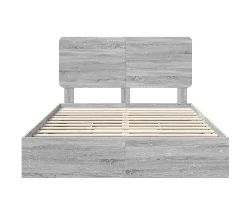 Laos Voodi Peaga Sahtliga Hall Sonoma 160 X 200 Cm Tehispuit