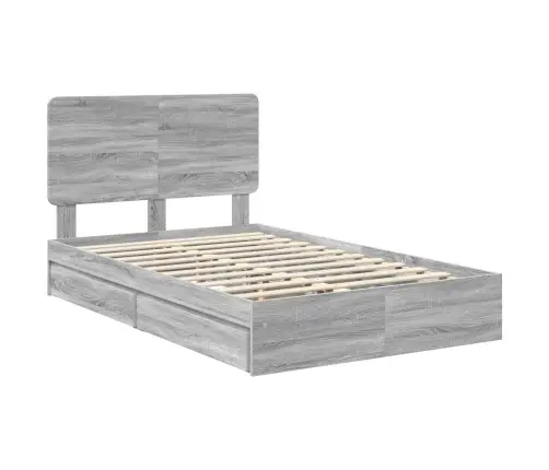 Laos Voodi Peaga Sahtliga Hall Sonoma 135 X 190 Cm Tehispuit