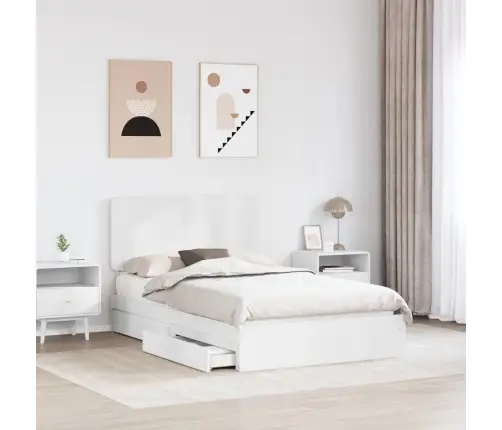 Glabāšanas Gulta Balts 120 X 200 Cm Inženierijas Koks Vidaxl