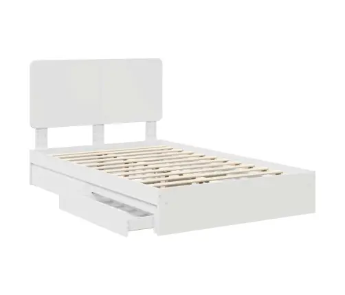 Glabāšanas Gulta Balts 120 X 200 Cm Inženierijas Koks Vidaxl