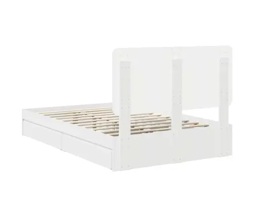 Glabāšanas Gulta Balts 120 X 200 Cm Inženierijas Koks Vidaxl