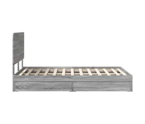 Saugos Lova Pilkas Sonoma 120 X 200 Cm Apdirbta Mediena