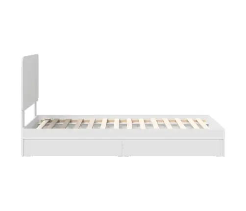 Gultas Rāmis Ar Atvilktni Balts 90 X 190 Cm Inženierijas Koks Vidaxl