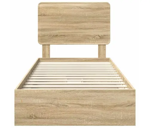 Laos Voodi Peaga Sahtliga Sonoma Tamm 90 X 190 Cm Tehispuit