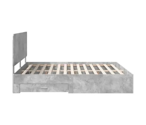 Voodi Raam Peaga Sahtliga Betoonhall 180 X 200 Cm Tehispuit