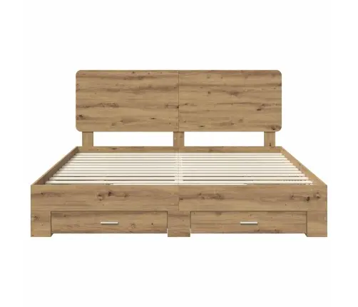 Voodi Raam Peaga Sahtliga Käsitööpuu 180 X 200 Cm Tehispuit