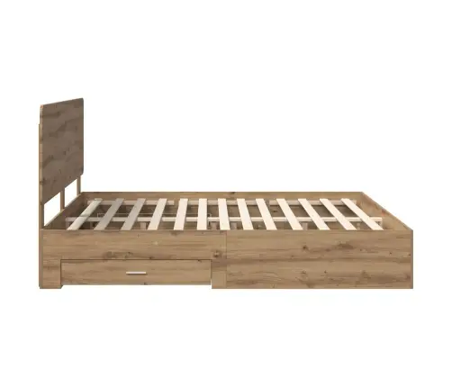 Voodi Raam Peaga Sahtliga Käsitööpuu 180 X 200 Cm Tehispuit